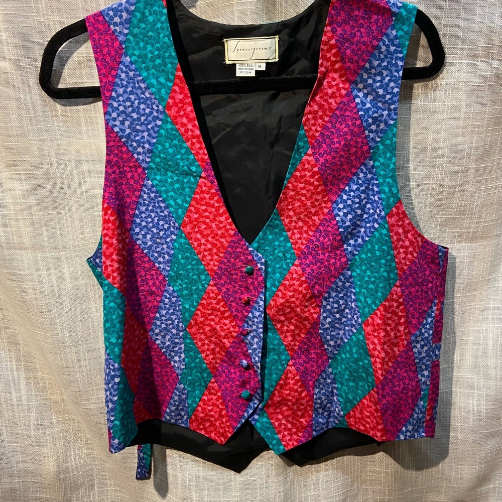 Spenser Jeremy Multicolor Harlequin Vest